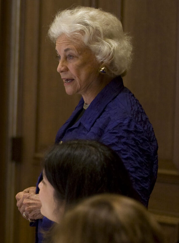 Sandra Day O'Connor speaking to educators